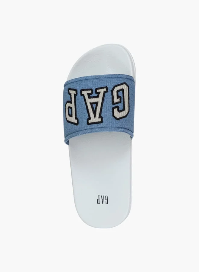 GAP Women's Logo Embroidered Slip-On Beach Slides - AUSTIN