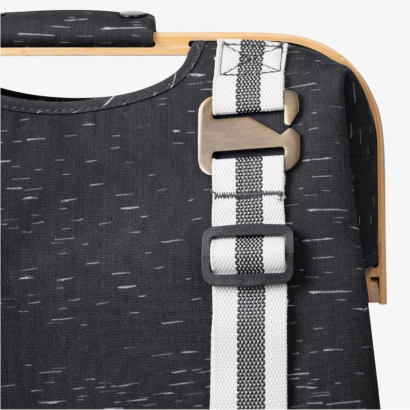 CleverMade Collapsible Laundry Backpack Hamper  Black Birch 45L  12 Gal 30 lbs  Space Saving Storage Organizer with Strap Home Organization - Image 4