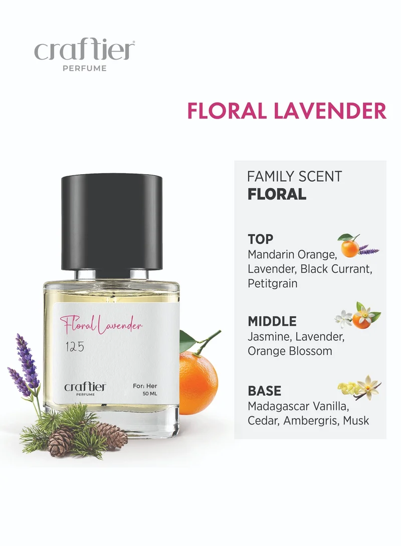 Craftier Perfume Inspired-Libre FLORAL LAVENDER - Inspired of-LIBRE, Eau De Parfum for Women - 50ml, Long Lasting Floral Fragrance Upto 24 Hrs, Travel Size Women's Perfume for Women | Best Price UAE