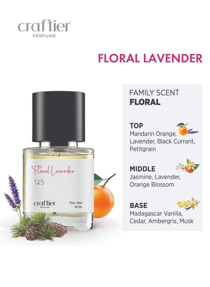 Craftier Perfume FLORAL LAVENDER - Inspired of-LIBRE, Eau De Parfum for Women - 50ml, Long Lasting Floral Fragrance Upto 24 Hrs, Travel Size Women's Perfume - Image 3