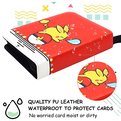 PATPAT® Poke-mon Binder, Cards Collector Album Holder for 400 Poke-mon Cards Cartoon Prints Zipper Bag Trading Card Binder Pack Collection Bag Game Card Case Gift for Kids Boys Girls - Image 4
