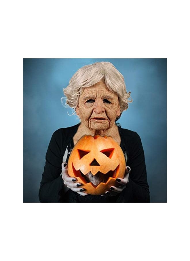 The Bros Halloween Latex Face Cover Old Man Horror Masquerade Party  - Image 5