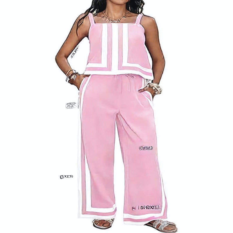 Women's Casual Sportswear Set Spring Summer Two-Piece Outfit - Image 3