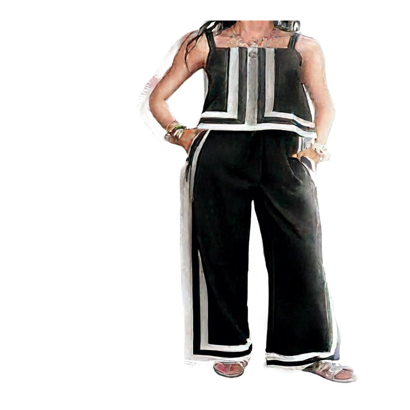 Women's Casual Sportswear Set Spring Summer Two-Piece Outfit - Image 1