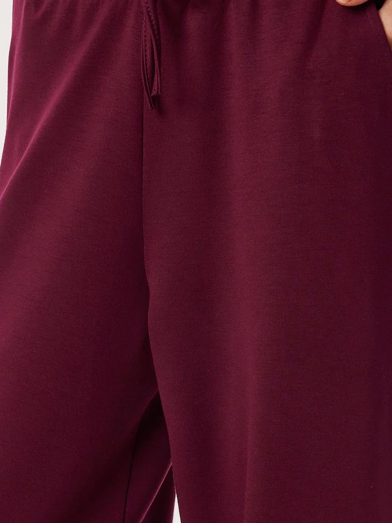 Lovely Istanbul ISTANBUL Long Sleeve Half Turtleneck Jacket & Wide Leg Pants Two-Piece Set