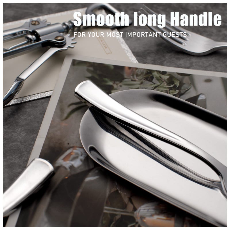 WDF 100 Piece Silver Plastic Forks - 7.4inch Silver Forks Disposable - Silver Plastic Silverware for Dessert Cake - Heavy Duty Plastic Cutlery for Party or Daily Using - Image 4