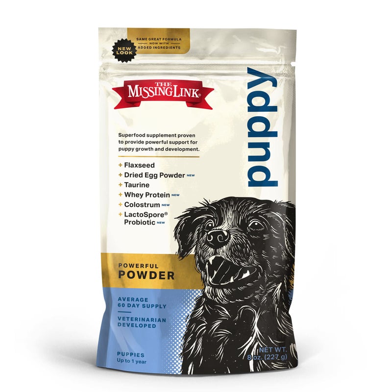 The Missing Link Puppy 8oz Supplement â€“ Superfood Powder Promotes Growth & Development, Supports Immunity, Digestion, Bones, Skin & Coat of Dog - Image 1