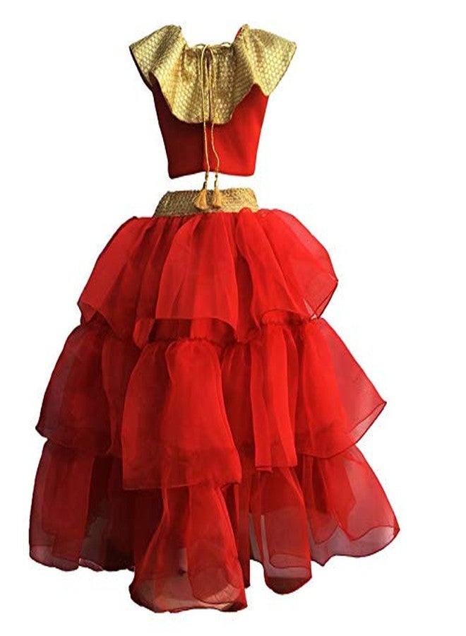 Aglare Girls designer Lehenga Choli,small girl lehenga choli.lehenga choli gor kids.STITCHED Red - Image 2