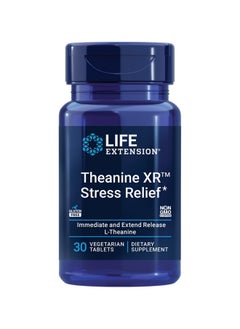لايف إكستنشن Life Extension Theanine XR™ Stress Relief - L-Theanine - يعزز الاستجابة الهادئة للتوتر أثناء النهار - خالٍ من الكائنات المعدلة وراثيًا، وخالي من الجلوتين، ونباتي - 30 قرصًا  - Image 1