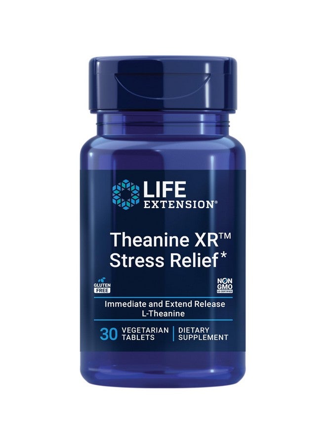 Life Extension Theanine XR™ Stress Relief - L-Theanine - Promotes a Calm Response to Daytime Stress - Non-GMO, Gluten-Free, Vegetarian - 30 Tablets - Image 1