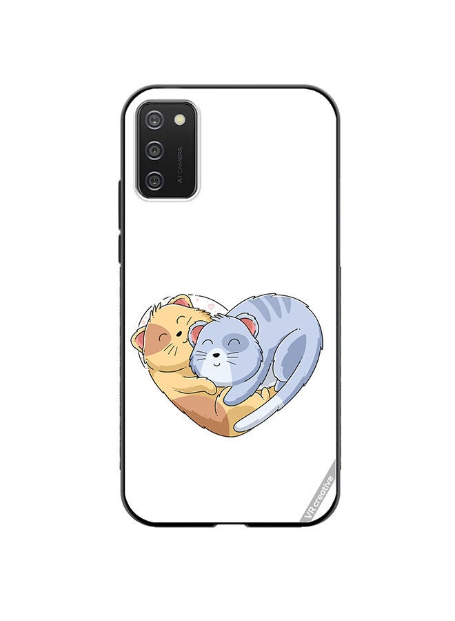 VR CREATIVE Protective Case Cover For Samsung Galaxy A02s Klover Cat Design Multicolour - Image 1