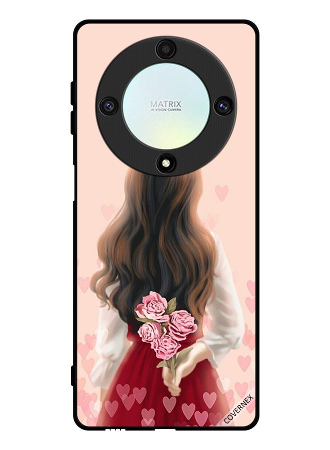 Covernex Protective Case Cover For Honor X9a Girl Hiding Flowers - Image 1