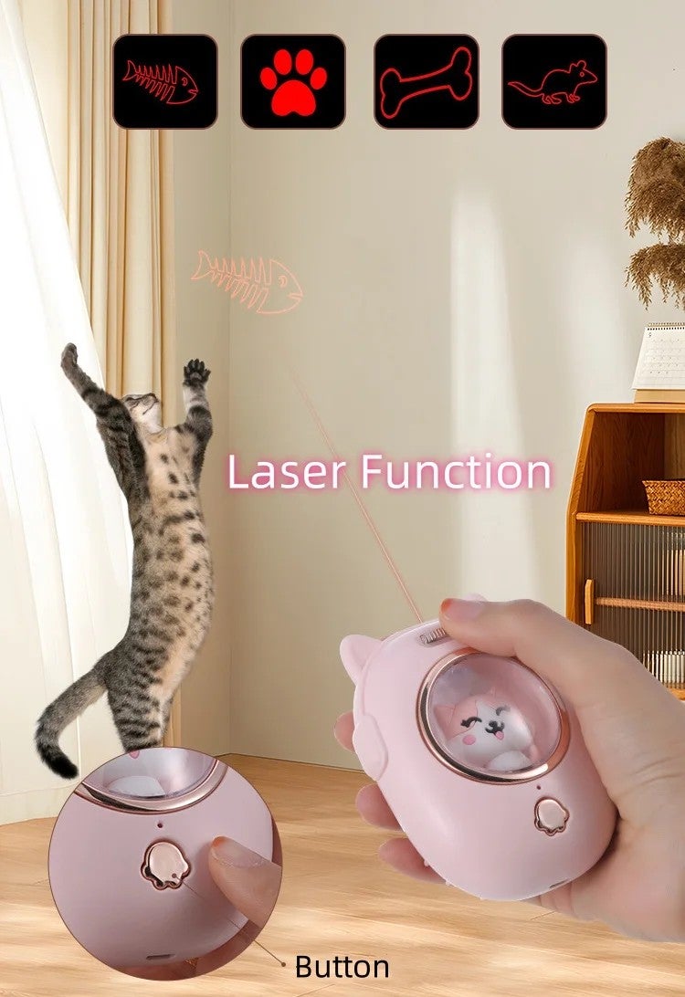 Y&D New Arrive 2-in-1 Laser Cat Brush & Massager: Upgraded Pet Toy, One-Button Hair Removal Comb, Pet Massage Brushes - Image 3
