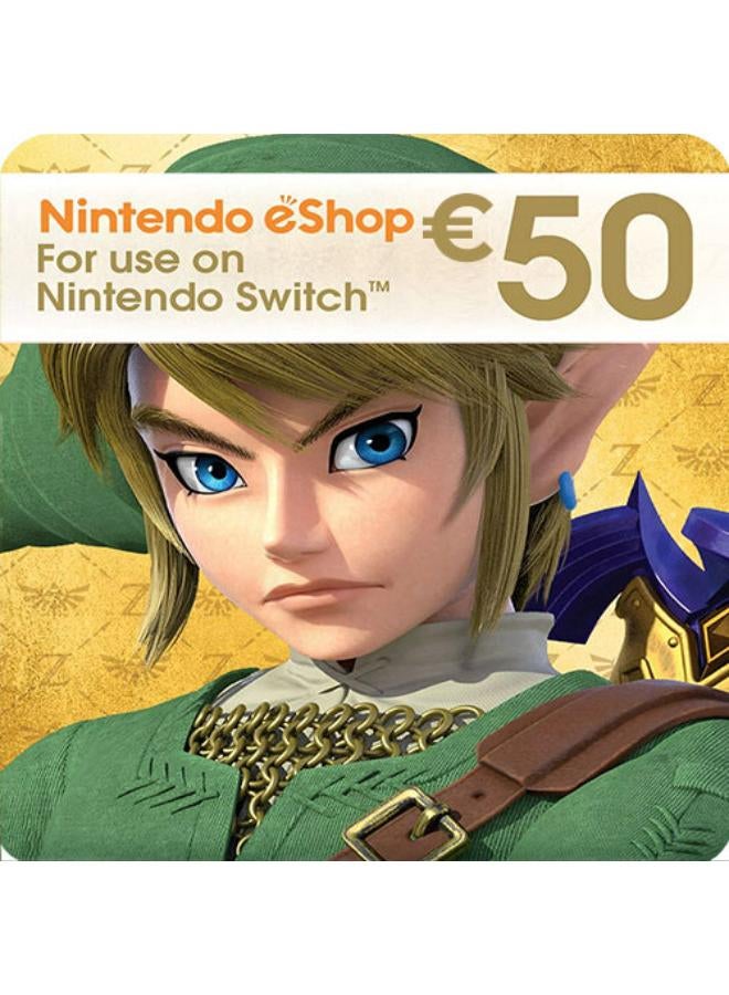 Nintendo eShop Gift Card – Europe 50 Euro