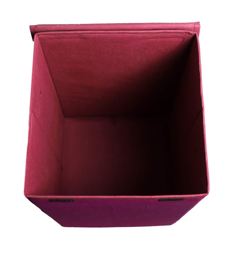 Shrey Creation Non Woven Foldable 68 Ltrs Laundry Bag/Storage Basket/Bin with Lid and Handle for Washing Clothes for Dirty Dress (Pink) - Image 4
