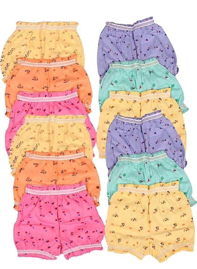 Atipriya Baby Boys, Baby Girls Bloomer Inner Wear Drawer Bloomer Underwear Baby Boys Brief Girl Casual Nicker for Baby Girls Pack of 12,Medium Size(12 months-18 Months) Multicolour - Image 1