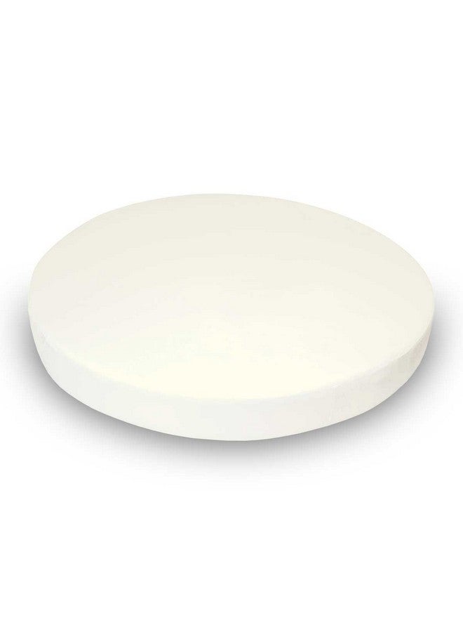 SHEETWORLD.COM شيت وورلد ملاءة سرير دائري للأطفال، 100% قطن فلانيل، للجنسين، 42 × 42 بوصة، فلانيل FS2 - عاجي، صنع في الولايات المتحدة - Image 1