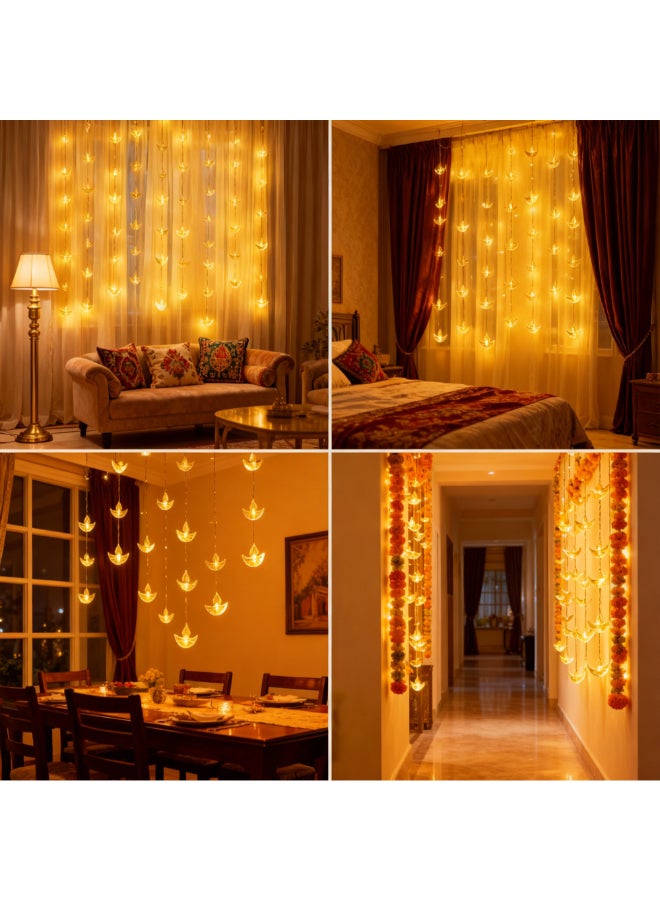 zayo LED Diya Curtain Light  Warm White 3Mx1M - Image 3