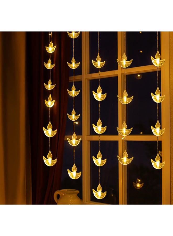zayo LED Diya Curtain Light  Warm White 3Mx1M - Image 1