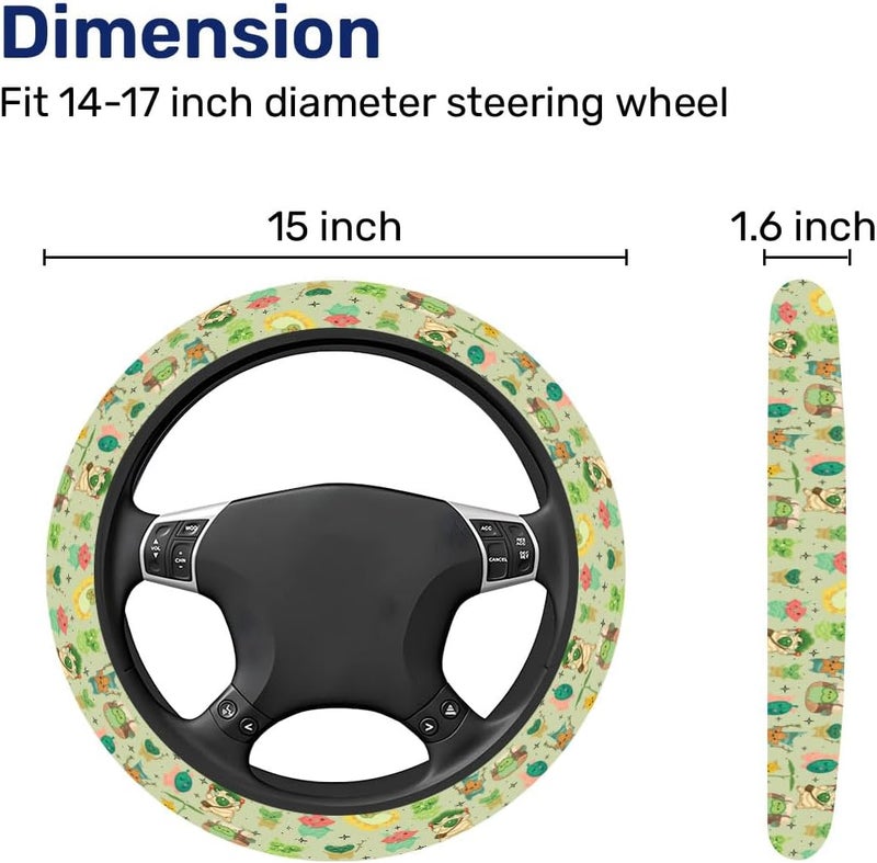 GENANY Mystic Hero's Journey Steering Wheel Cover, Anti-Slip Neoprene Wheel Grip, Breathable Wheel Protector for Driver, Sweat Absorbing Car Accessories, Gifts - Image 2