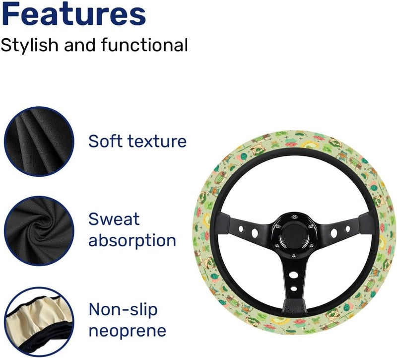 GENANY Mystic Hero's Journey Steering Wheel Cover, Anti-Slip Neoprene Wheel Grip, Breathable Wheel Protector for Driver, Sweat Absorbing Car Accessories, Gifts - Image 5