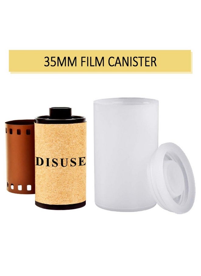 Heqishun 35mm Film Canisters with Caps (35 Pack) Plastic White Empty Film Canister Case Bulk with Lids Storage Reel Containers for Storing Film, Small Accessories, Beads  - Image 3