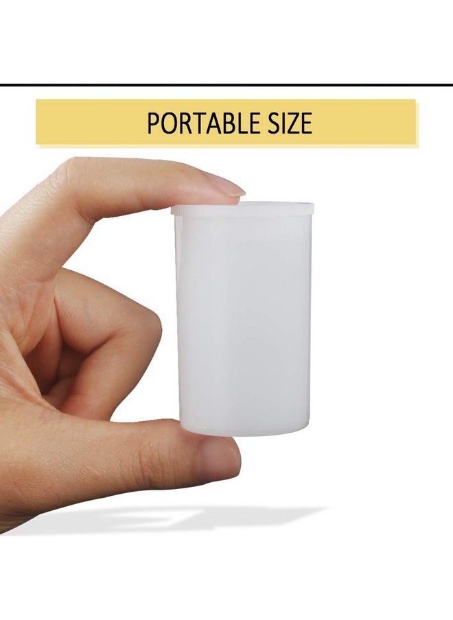 Heqishun 35mm Film Canisters with Caps (35 Pack) Plastic White Empty Film Canister Case Bulk with Lids Storage Reel Containers for Storing Film, Small Accessories, Beads  - Image 2