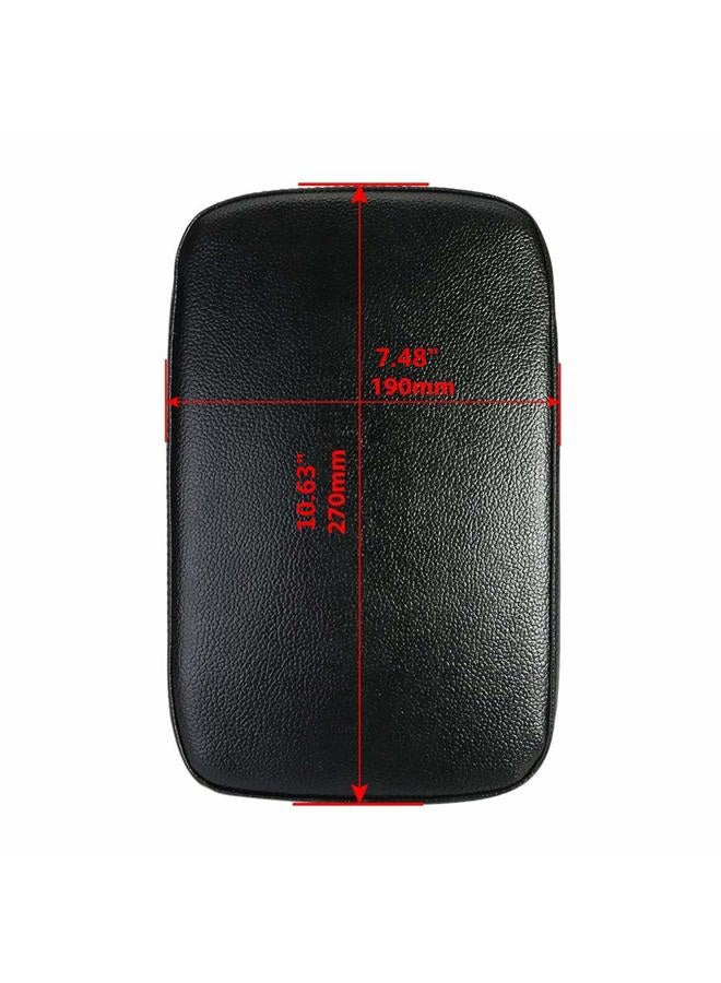 OSAN CICMOD OSAN Leather Pillion Pad W/ 6 Suction Cup Rear Passenger Seat For Harley Custom Bikes - Image 3
