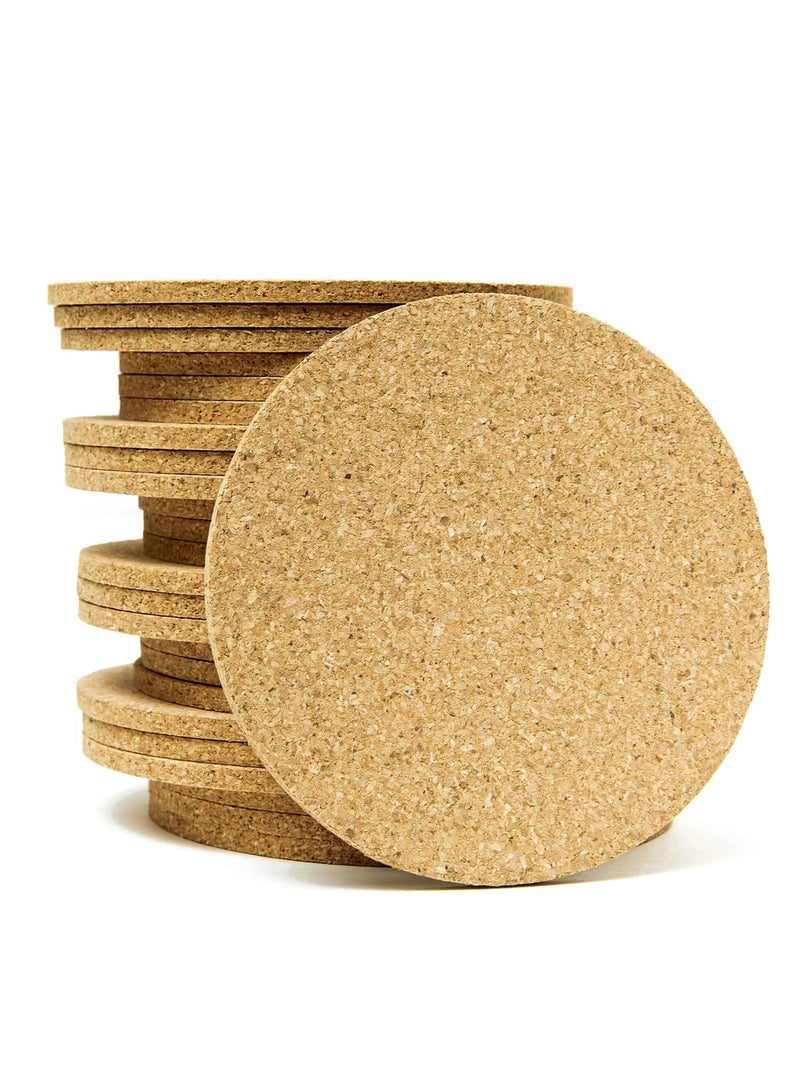 Bukela Cork Coasters - Set of 10, 3.5" Round, Eco-Friendly & Absorbent, Perfect for Home, Office, Cottage | Durable, Heat & Water Resistant for All Cups & Tables - Image 1