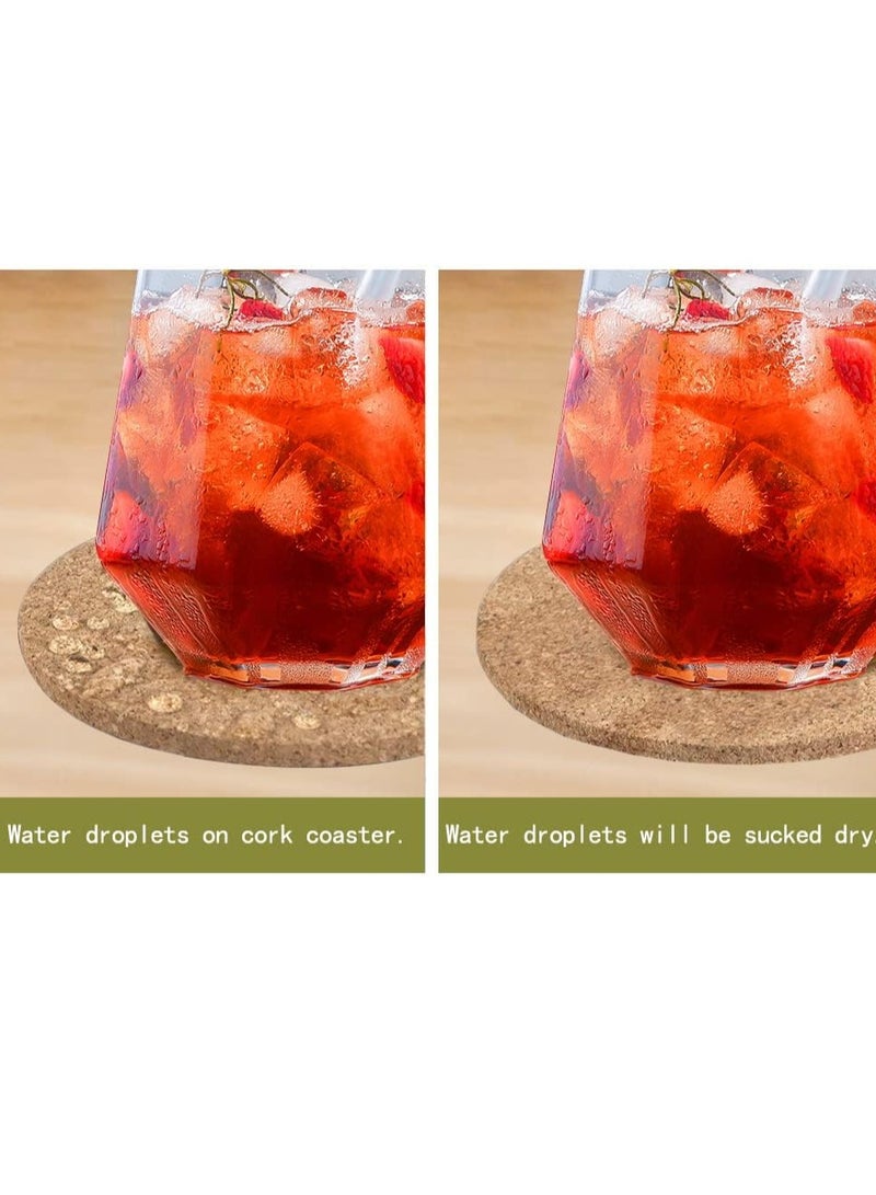 Bukela Cork Coasters - Set of 10, 3.5" Round, Eco-Friendly & Absorbent, Perfect for Home, Office, Cottage | Durable, Heat & Water Resistant for All Cups & Tables - Image 2