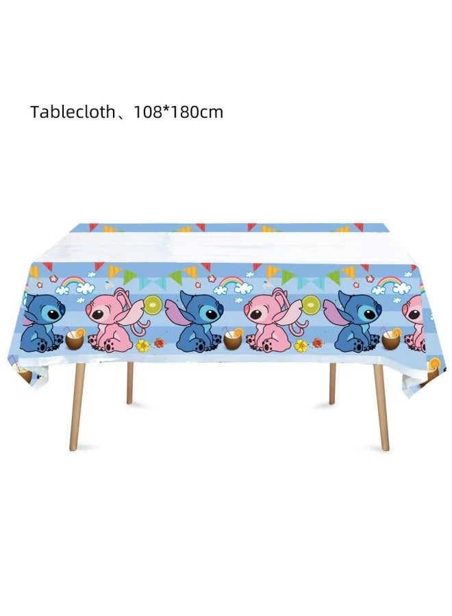general Stitch Theme Birthday Party Decoration Stitch Paper Tray Paper Towel Tablecloth Paper Cup Insert Card Balloon Banner decoration - Image 2