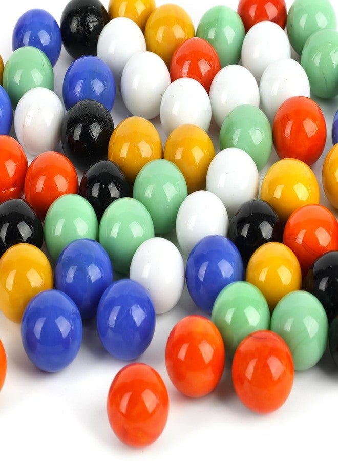 POPLAY 60PCS Glass Marbles Set, for Marble Board Game Chinese Checkers Board Game, 5/8Inch, 6 Colors - Image 1