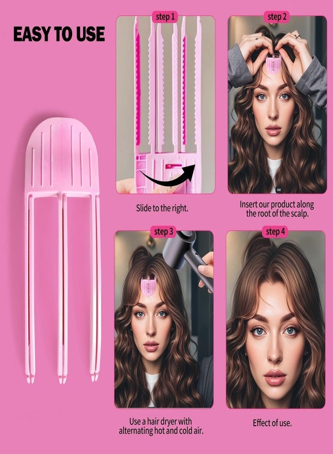 Gowwim 2 Pcs Hair Volume Clip for Roots, Volumizing Hair Clip for Fluffy Bang Styling Clips for Women, Pink Root Lifting Tool for Crown & Curly Hair - Image 2
