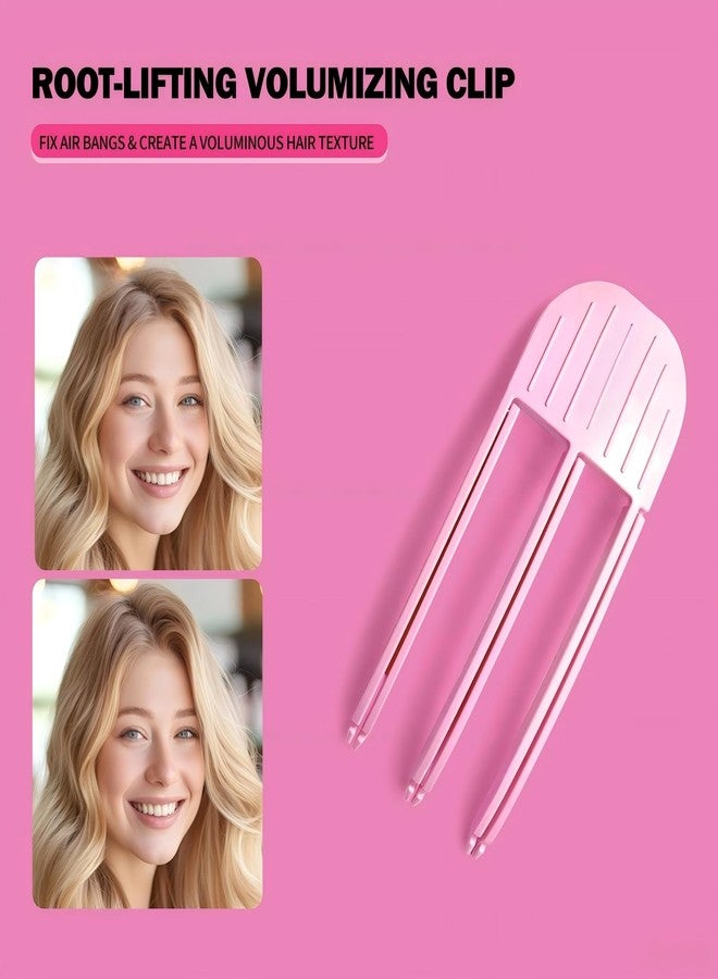 Gowwim 2 Pcs Hair Volume Clip for Roots, Volumizing Hair Clip for Fluffy Bang Styling Clips for Women, Pink Root Lifting Tool for Crown & Curly Hair - Image 5