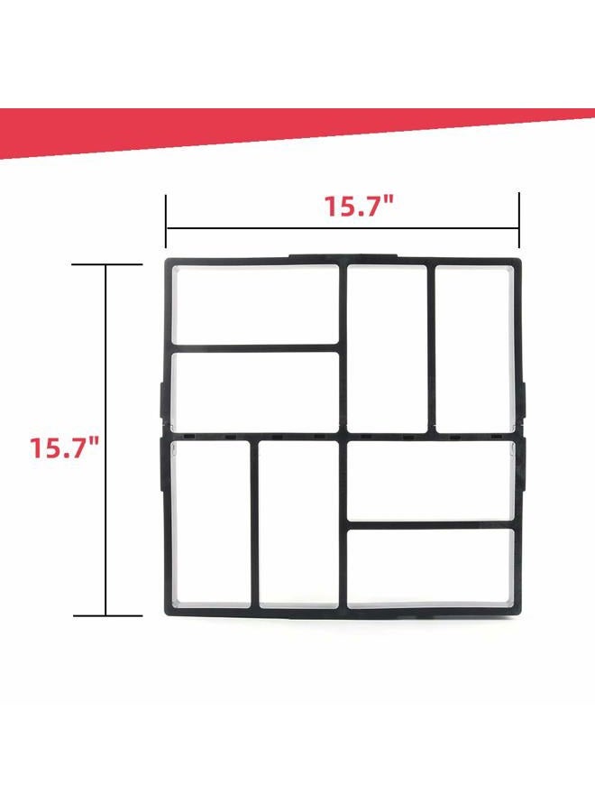 Anothera 15.7"x15.7"x1.57" Concrete Molds Reusable Walk Maker Pathmate Stone Molding Stepping Stone Path Maker Paver Yard Patio Lawn Garden DIY Walkway Pavement Brick Moulds (8-Grid)… - Image 5