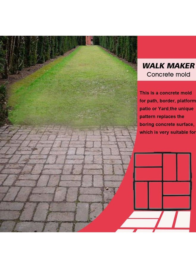Anothera 15.7"x15.7"x1.57" Concrete Molds Reusable Walk Maker Pathmate Stone Molding Stepping Stone Path Maker Paver Yard Patio Lawn Garden DIY Walkway Pavement Brick Moulds (8-Grid)… - Image 2