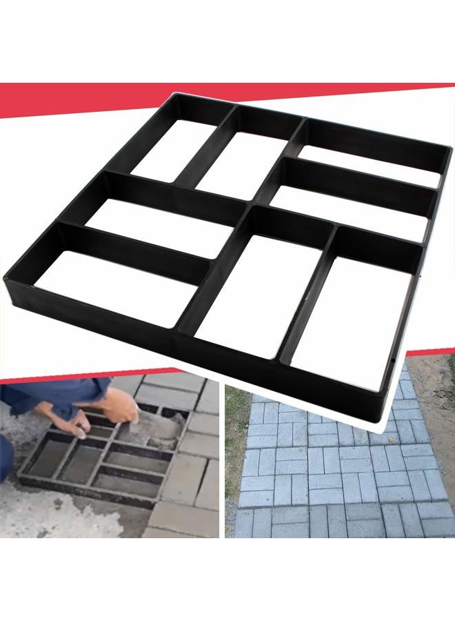 Anothera 15.7"x15.7"x1.57" Concrete Molds Reusable Walk Maker Pathmate Stone Molding Stepping Stone Path Maker Paver Yard Patio Lawn Garden DIY Walkway Pavement Brick Moulds (8-Grid)… - Image 1