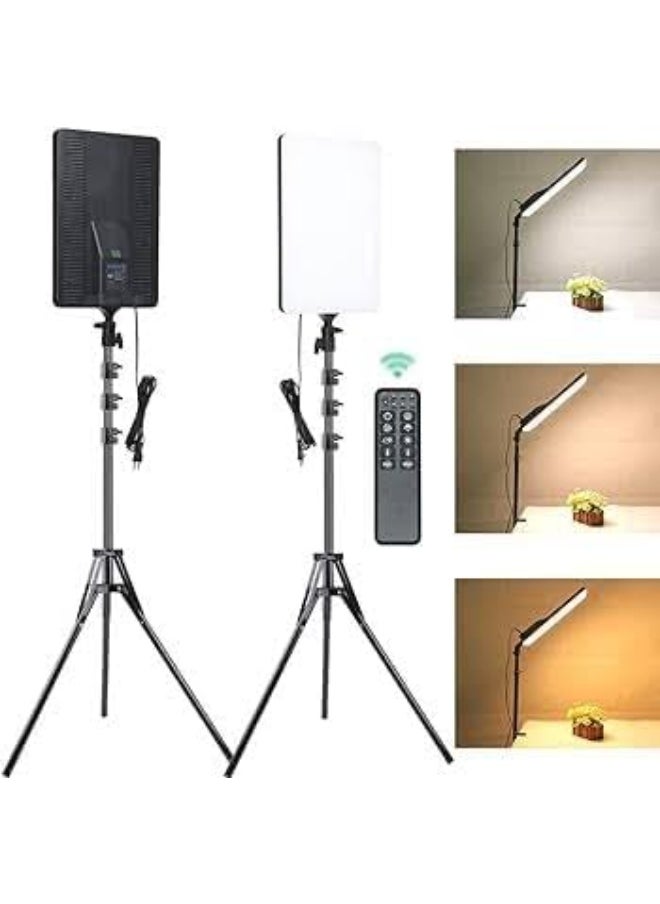 SUKILO Ring Light White Light RL-19, LED Rectangular Soft Lighting Panel with Remote Control & 2M Metal Stand Holder, Dimmable for YouTube Video, Makeup, Photography, Smartphone & Camera  - Image 2