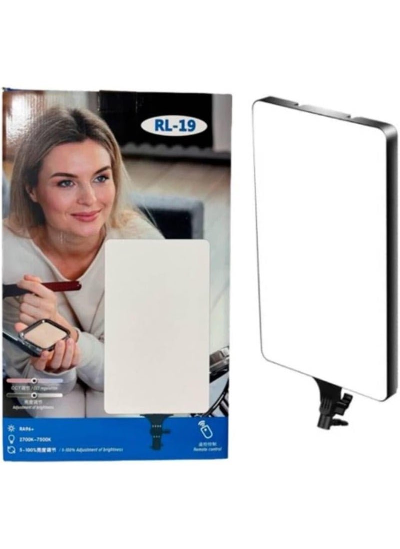 SUKILO Ring Light White Light RL-19, LED Rectangular Soft Lighting Panel with Remote Control & 2M Metal Stand Holder, Dimmable for YouTube Video, Makeup, Photography, Smartphone & Camera  - Image 3