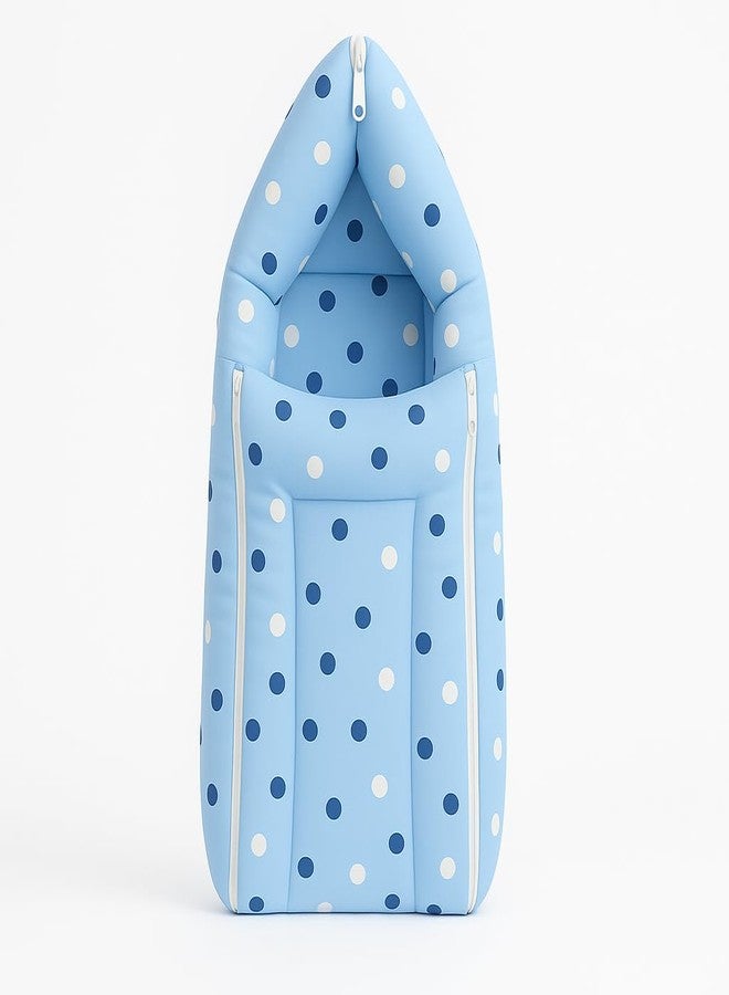 DADDY - G 3-in-1 Baby Bed & Sleeping Bag for Newborn | Portable Cotton y Bedding Set | Unisex Carry Nest Holder for New Born | Soft & Lightweight Infant Sleep Bag (Blue Dot) - Image 1