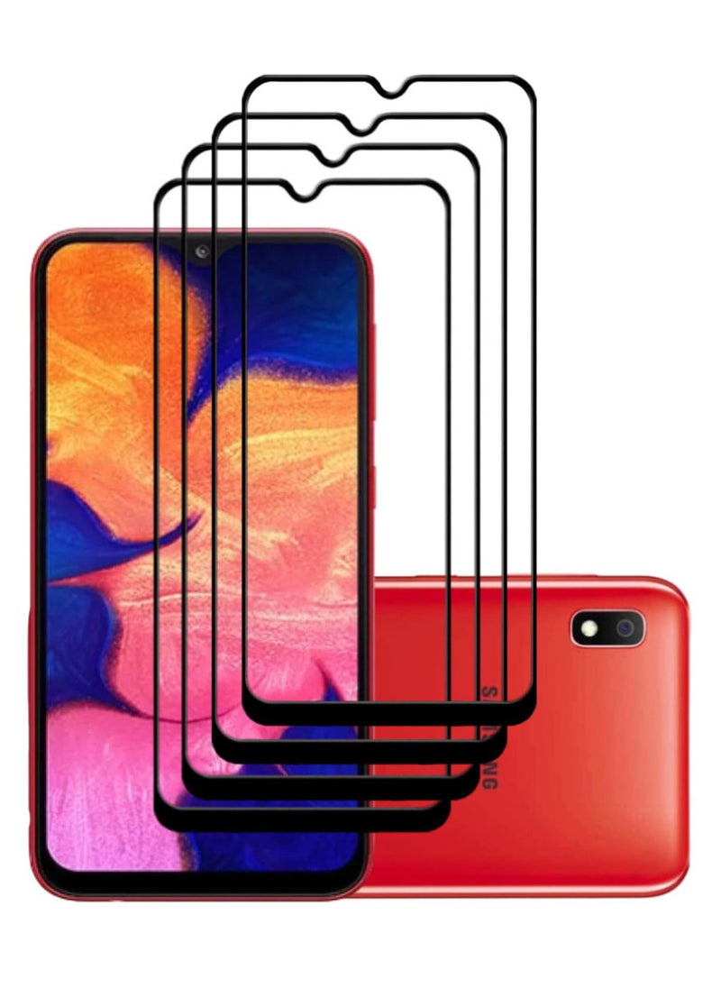ACLIX 4 Pieces Antistatic ESD Dustproof Premium Quality High Definition Tempered Glass Screen Protector Designed For Samsung Galaxy A10 - Image 1