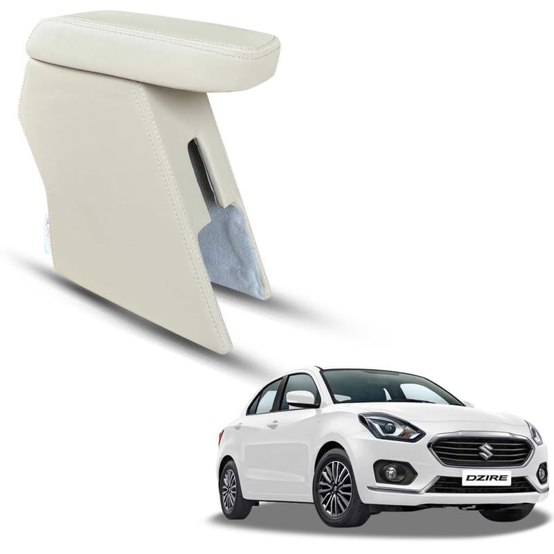 Carigiri Premium Finish Car Armrest with Storage Box And High Density Moulded Foam For Maruti Suzuki Swift Dzire (Models-2018-2024)(ONLY FOR VXI,VDI/ZXI,ZDI MODELS) (Beige, Nappa Leatherette) - Image 1
