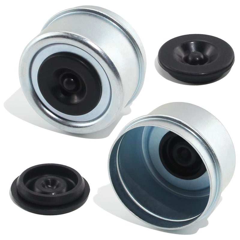 قطعتان من أغطية غبار محور المقطورة مقاس 2.44 بوصة، أغطية غبار محمل محور المقطورة، أغطية دهن غطاء الزيت، وسدادات مطاطية إضافية لمقطورة قارب بوزن 5200 إلى 6000 رطل، محور دكستر إيز لوب، مقطورة كامبر، محور عربة سكن متنقلة - Image 1