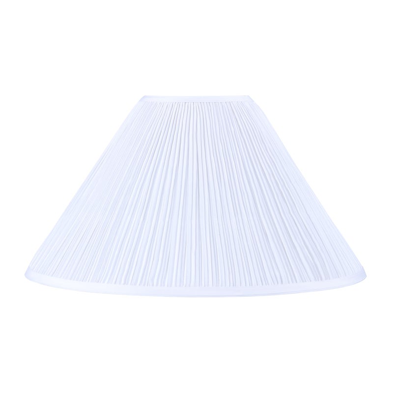 Aspen Creative 33018 Hardback Empire Spider Lamp Shade, Mushroom Pleated in Cotton White Faux Silk Fabric, 6" Top x 19" Bottom x 12" Slant Height - Image 3