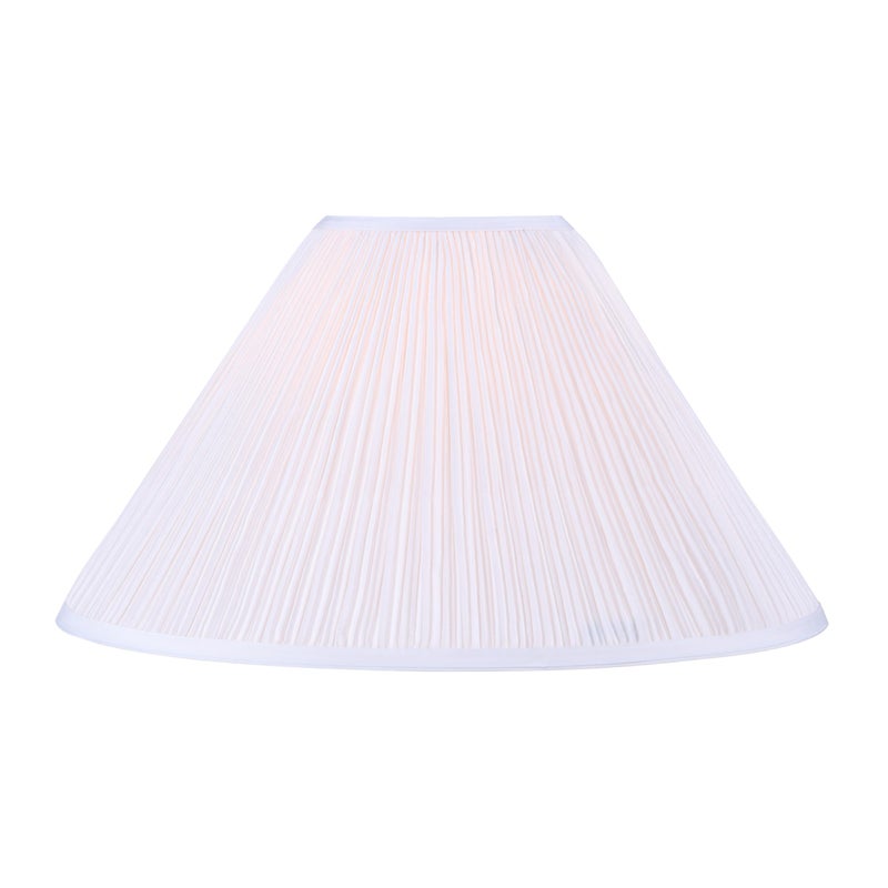 Aspen Creative 33018 Hardback Empire Spider Lamp Shade, Mushroom Pleated in Cotton White Faux Silk Fabric, 6" Top x 19" Bottom x 12" Slant Height - Image 2