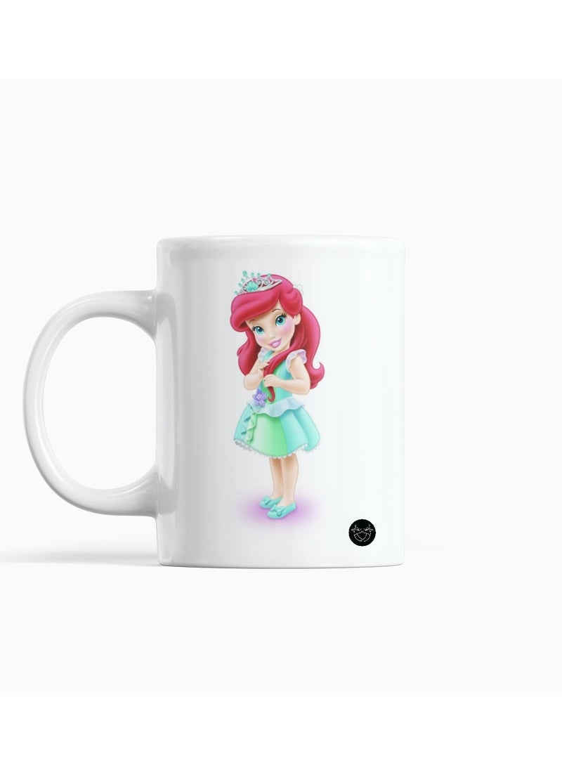 Reeman Design White mug printed with Princess Ariel design 