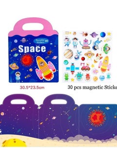 Generic Portable Reusable Magnetic Space Stickers Book for Preschoolers and Toddlers Brand: Generic  - Image 1