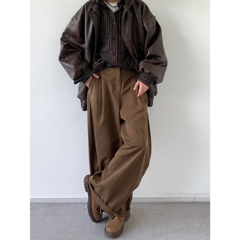 Japanese Retro Basic Work Pants Boys And Girls Ins Boyfriend Loose Wide Leg Casual Pants - Image 3