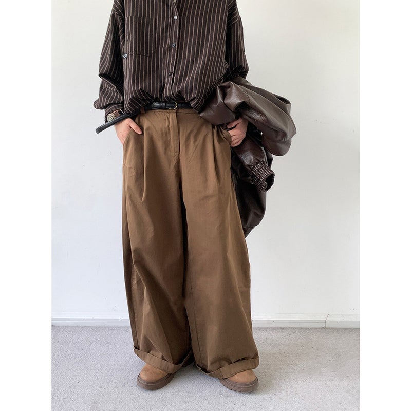 Japanese Retro Basic Work Pants Boys And Girls Ins Boyfriend Loose Wide Leg Casual Pants - Image 4