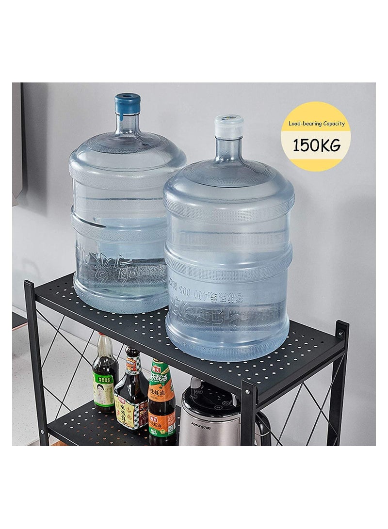 DubaiGallery 3-tier Metal Organizer Rolling Laundry Heavy Duty Rack - Image 5